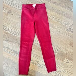 L'AGENCE Marguerite Red Coated Skinny Jeans